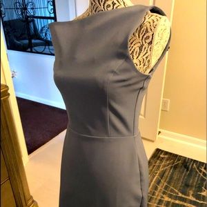 Blue designer a line dress